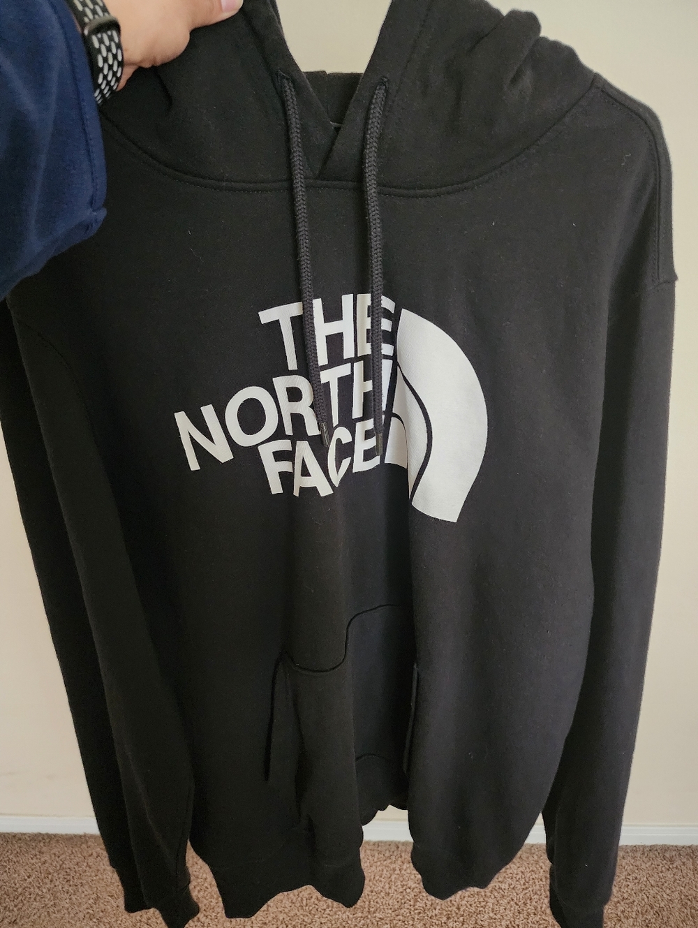 The North Face Black Hoodie with White Logo